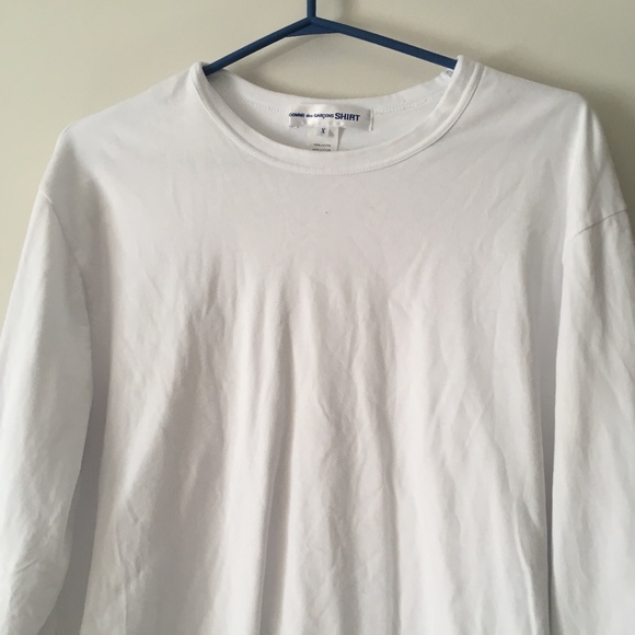 COMME DES GARCONS White Cotton Tiered L/S Tee Size X - Picture 4 of 7
